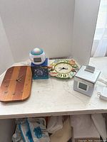 Overview of four clocks on table