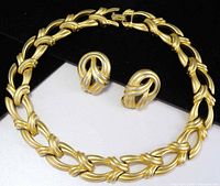 Necklace and earrings full view