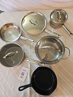 Overhead view of full cookware group