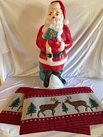 Front view of Santa blow mold with two mats