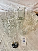 Group shot showing all glassware pieces together