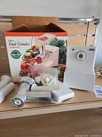 All components laid out with box in background