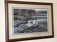 Framed print full view showing artwork, matting and frame