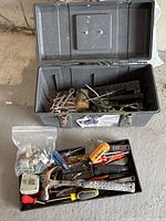 Overall view of toolbox with tray and contents