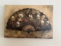 Full view of fan print on canvas, wall mounted