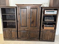 Front view of all three cabinets assembled