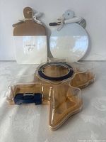 Front view of all boards and snack tray