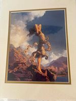 Classical figurative landscape print with mat