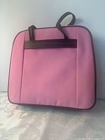 Back view of pink and brown MiMi tote bag