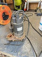 Full view of ECO-FLO ECD50V pump with float switch and power cord