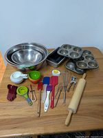 Group shot of all utensils on table