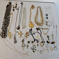 All jewelry items laid out for overview