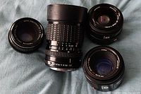 Group shot of all four lenses