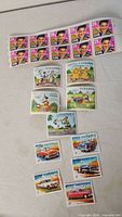 All stamps displayed including Elvis sheet, Disney Winnie-the-Pooh stamps, and car stamps
