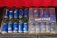 Both Bud Light string light sets side by side in packaging