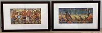 Both framed prints side by side