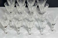 Front view group of crystal stemware