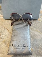 Front view of sunglasses on pouch