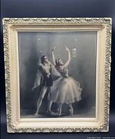 Full view of framed ballet print