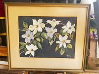 Framed painting showing full view with frame