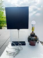Both lamps side by side showing overall condition and cords