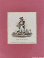 Full view of the matted 1812 hand-coloured engraving