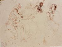 Front view of entire drawing showing composition and stamps