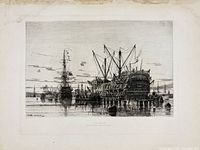 Full view of etching with margins visible