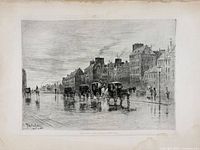 Full view of etching showing image and margins