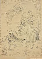 Full view of ink drawing front
