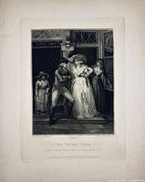 Full view of framed engraving showing entire image, margins, and publication details