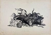 Full view of cartoon on board