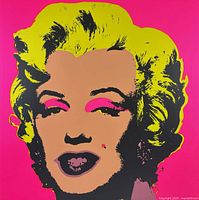 Full view of silkscreen showing Marilyn image and colours