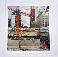 Full view of archival pigment print showing construction scene