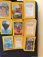 Front covers of assorted National Geographic magazines