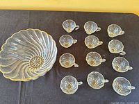 overhead view of punch bowl and twelve cups