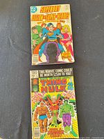 Front covers of both comics