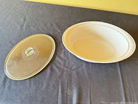 Dish and lid side by side