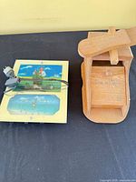 Clock and dispenser side by side