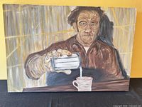 Full view of the oil on canvas painting showing entire composition