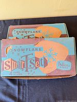 Two original Indiana Glass Snowflake Smart Set boxes