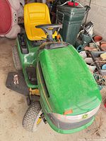 Front/side view of John Deere LA120 mower