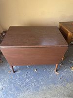 Full view of table with leaves down