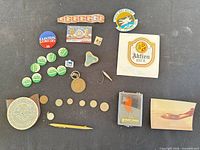 Overview of all items on black background