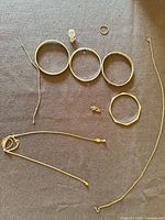 Entire assortment laid out on black surface