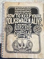 Close-up of Volkswagen manual cover