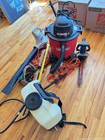 Group view of all items on floor