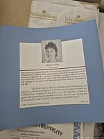 Artist bio and paperwork included in box