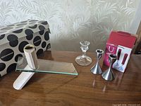 Group shot showing all four candle holders and both original boxes