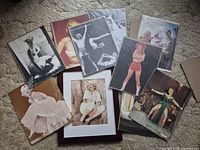 Group view of all nine Marilyn Monroe prints including framed and sleeved pieces